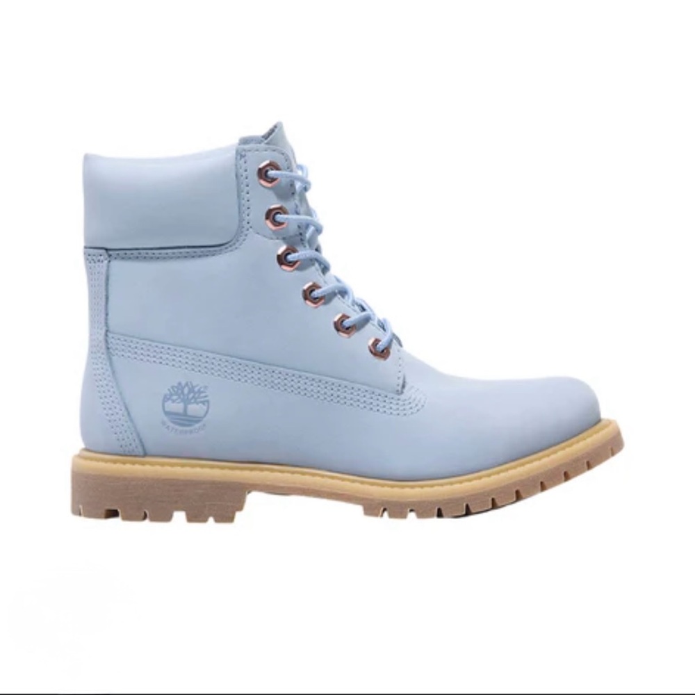 Timberland Rare Blueish gray Lace Up Boots with Rugged Sole